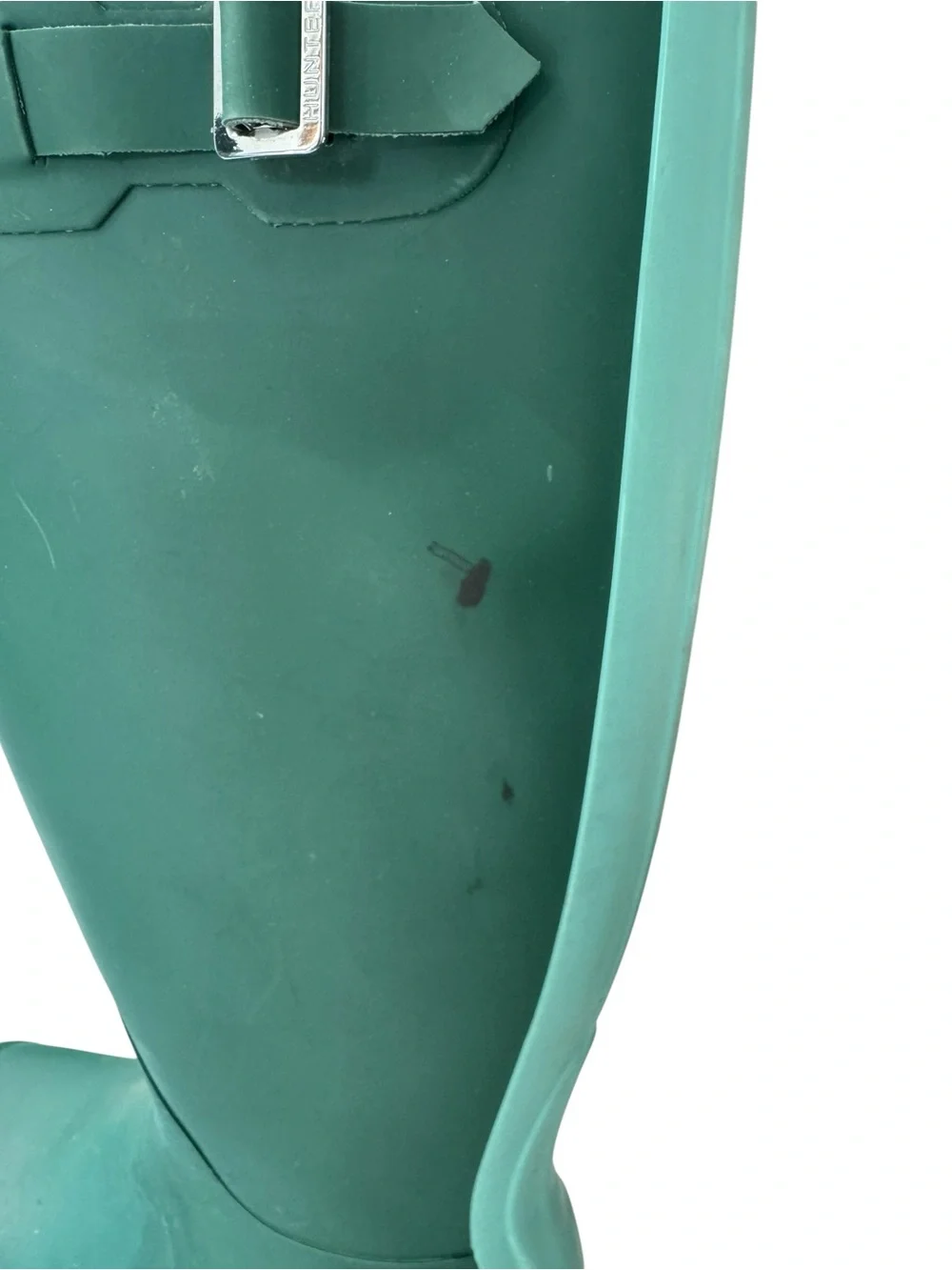Hunter Original Tall Matte Green Wellington Rubber Rain Boots Size 8 - Picture 11 of 12